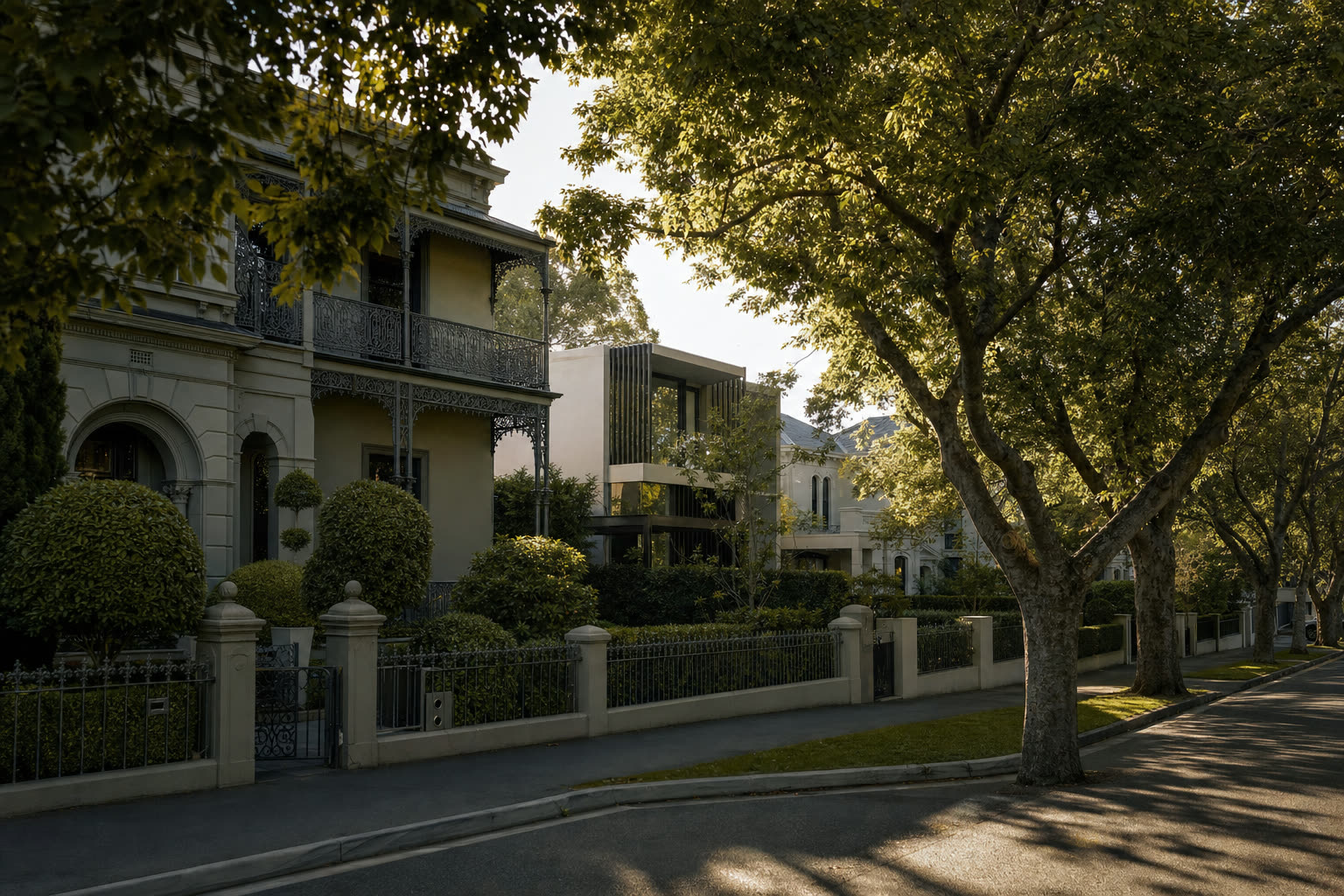 Leafy heritage street in Boroondara, inner-east Melbourne